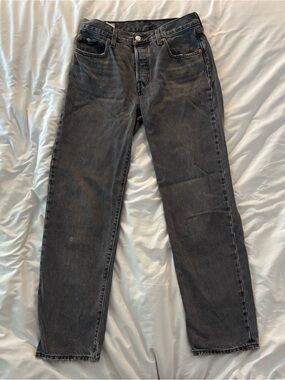 Levi's Gray 501s straight Jeans